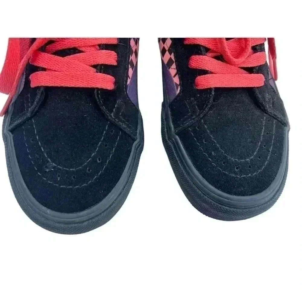 VANS SK8-HI REISSUE WARP BLACK/PAPRIKA/PURPLE SHOES SIZE MENS 6/WNS 7.5 LIKE NEW
